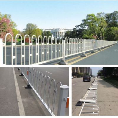 平安護欄 京式護欄交通設施馬路隔離欄圓頂柵欄道路防撞護欄市政鋅鋼防護欄